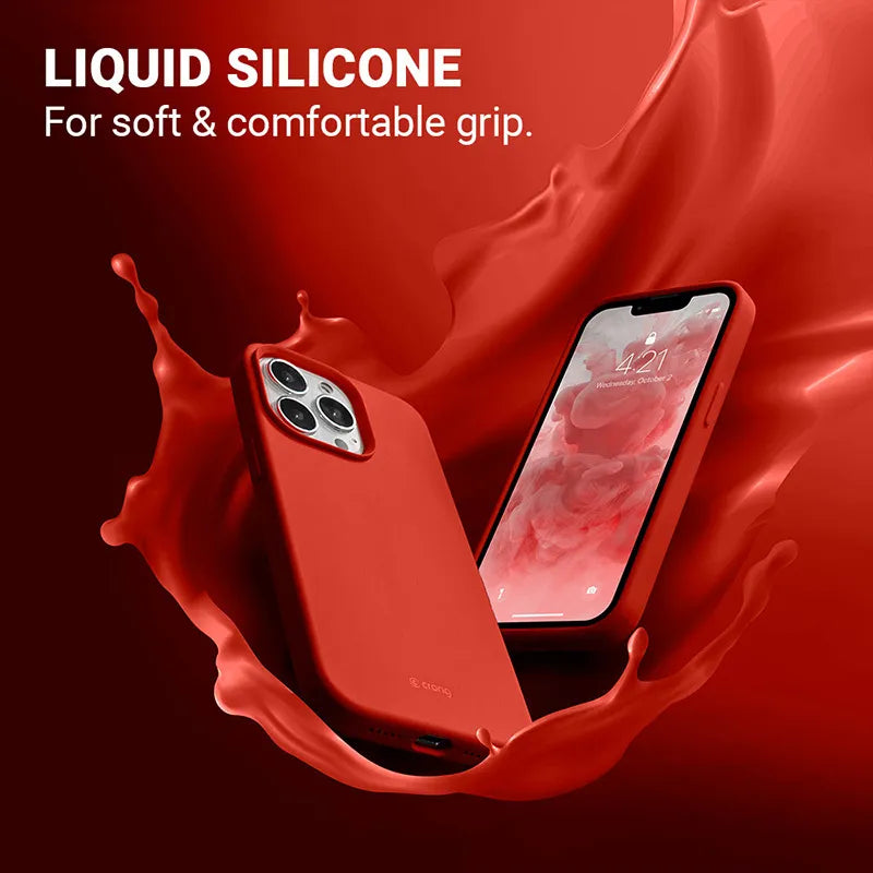 Crong Color Cover – dėklas iPhone 13 Pro Max (raudonas)