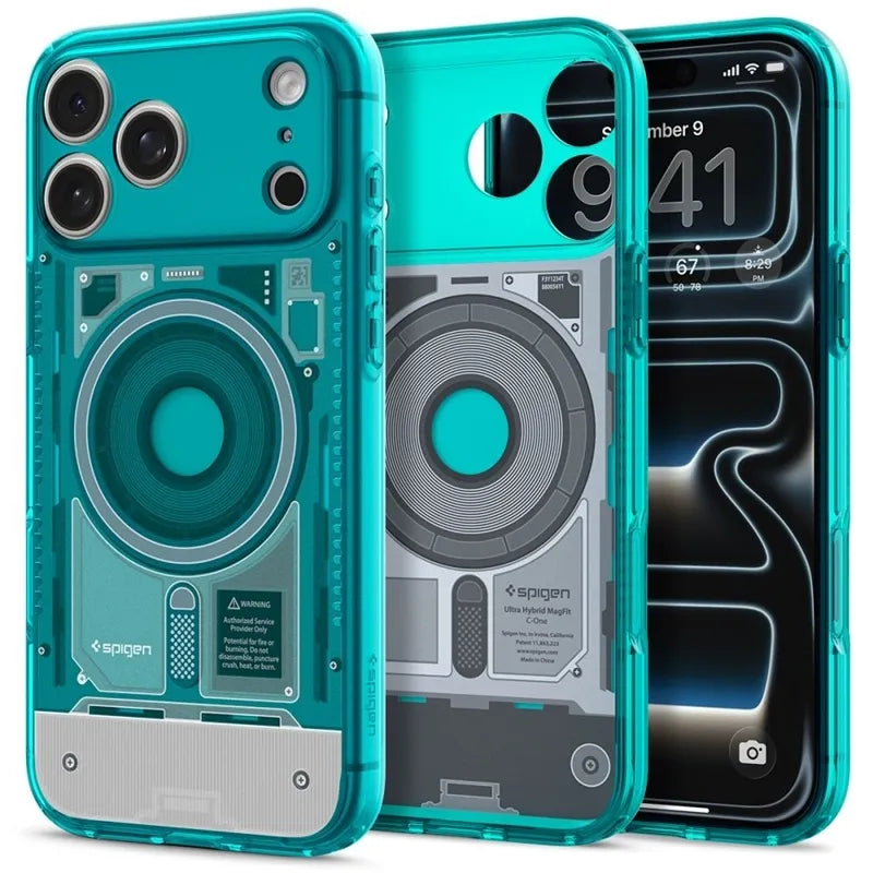 Spigen Ultra Hybrid Mag MagSafe – dėklas, skirtas iPhone 18 Pro Max / 17 Pro Max (C-One Bondi Blue)