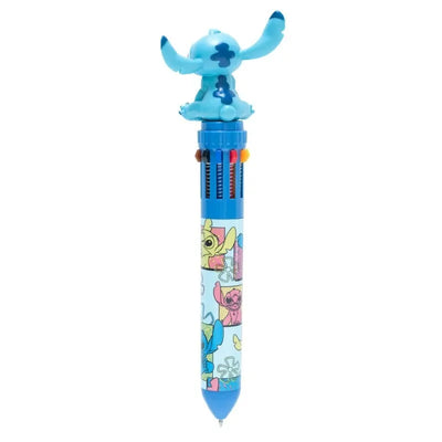 Disney Stitch – 10 spalvų automatinis tušinukas su 3D figūrėle