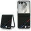 BMW M Leather Perforated Tricolor Stripe Metal Logos MagSafe – dėklas Samsung Galaxy Z Flip 8 (juodas)