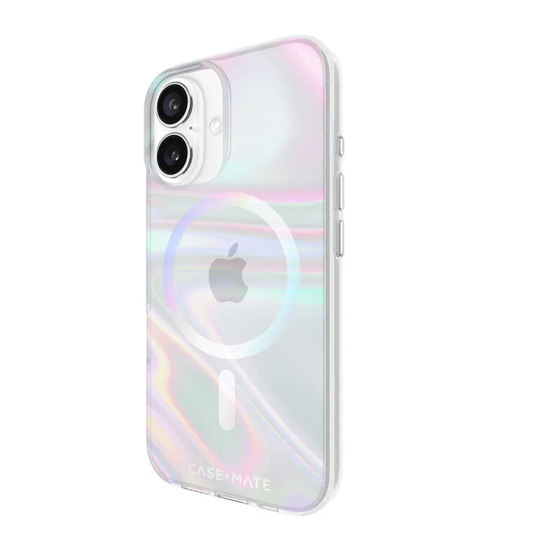 Case-Mate Soap Bubble MagSafe – dėklas, skirtas iPhone 16 (vaivorykštinis)