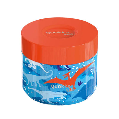 Quokka Whim Kids Food Jar – termoso tipo priešpiečių dėžutė vaikams, 369 ml (Dinosaur)
