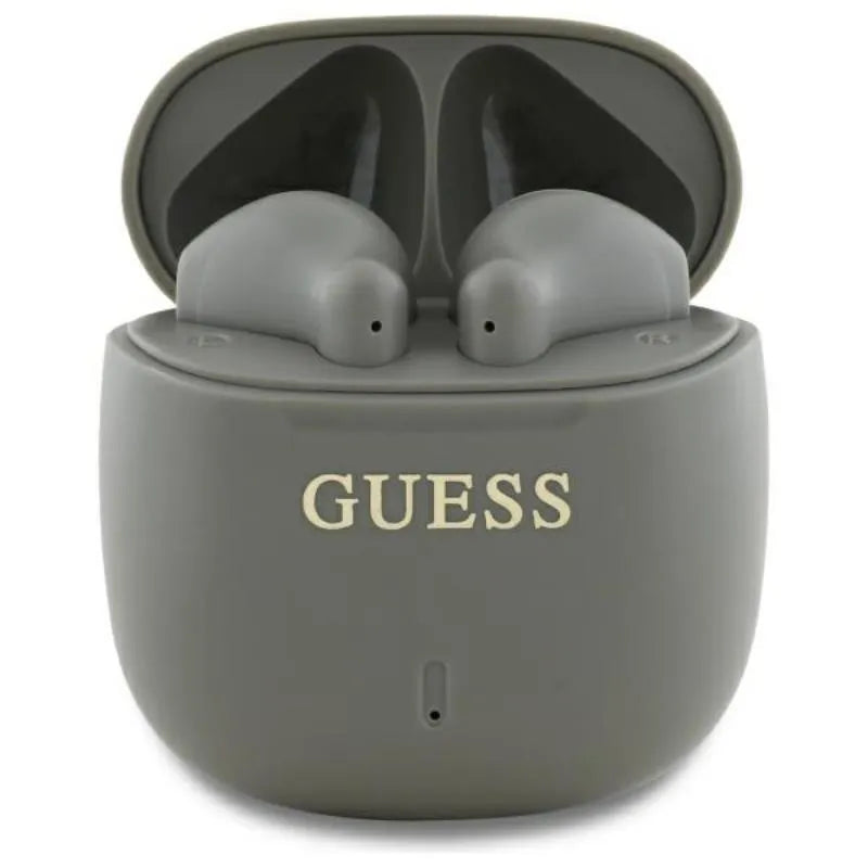 Guess Printed Classic Logo – Bluetooth TWS ausinės + įkrovimo dėklas (pilkos)