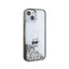 Karl Lagerfeld Liquid Glitter Choupette – dėklas iPhone 15 telefonui (skaidrus)