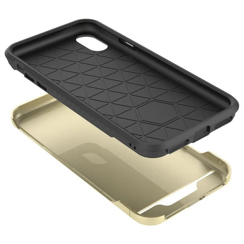 Zizo Star Diamond hibridinis dėklas, skirtas iPhone X (aukso/juoda)