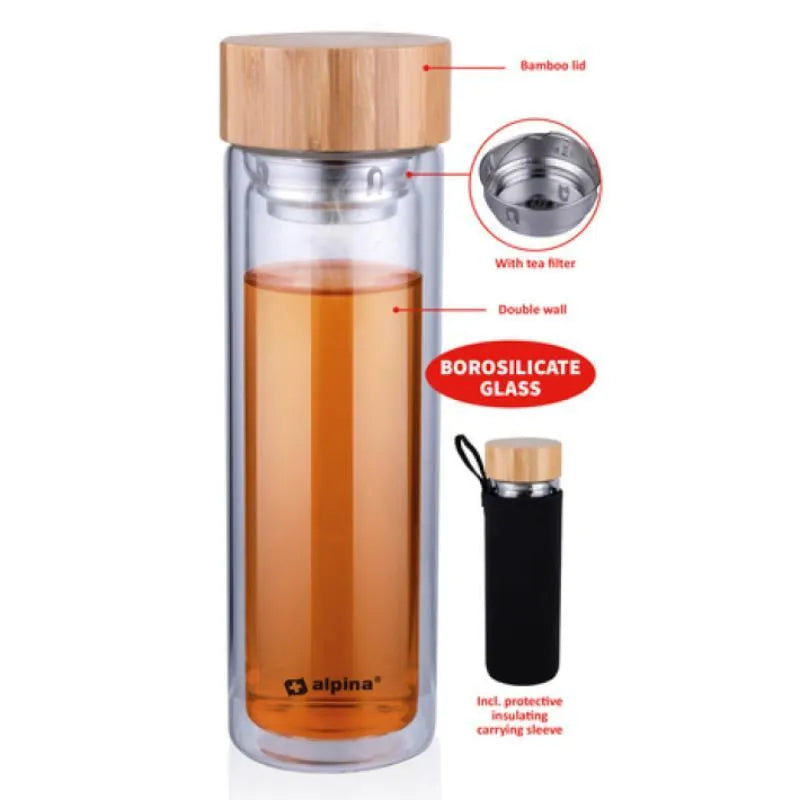 Alpina – terminis stiklinis butelis (dvigubos sienelės) 450 ml