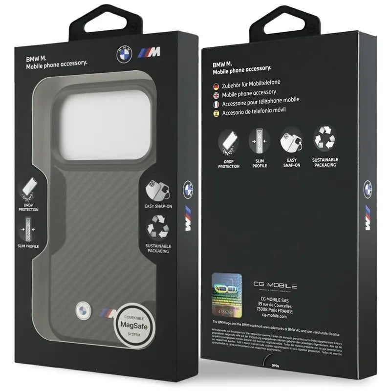 BMW M Kevlar Matt MagSafe – dėklas, skirtas iPhone 17 Pro (juodas)