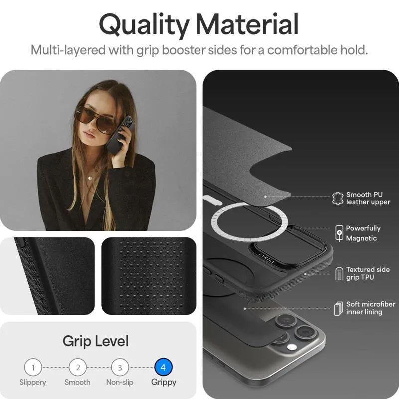 Spigen Cyrill Kajuk Classic Charm Mag MagSafe – Dėklas, skirtas iPhone 16 Pro Max (Juodas)