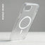 Crong Hybrid Matte Magnetic – MagSafe dėklas iPhone 17e / 16e (Baltas)