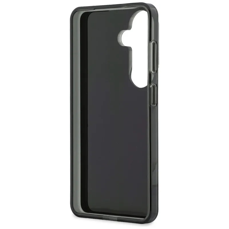Guess IML Big Metal 4G Script – dėklas Samsung Galaxy S26 telefonui (juodas)
