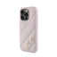 Karl Lagerfeld Diagonal Quilted Script – dėklas iPhone 15 Pro (rožinis)