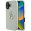 Guess Grained Big 4G Logo Small Classic Logo - dėklas iPhone 16 (žalias)