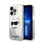 Karl Lagerfeld Liquid Glitter NFT Choupette Head – dėklas iPhone 14 Pro (sidabrinis)