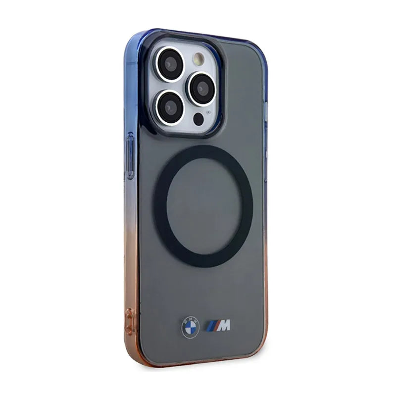 BMW Gradient Bumper MagSafe – dėklas iPhone 14 Pro (pilkas)