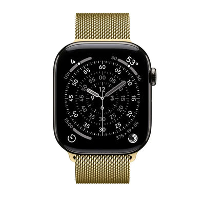 Crong Milano Steel – nerūdijančio plieno apyrankė Apple Watch 44/45/46/49 mm (auksinė)