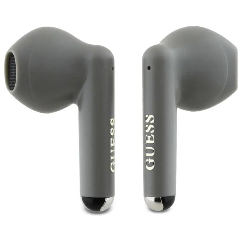 Guess Printed Classic Logo – Bluetooth TWS ausinės + įkrovimo dėklas (pilkos)