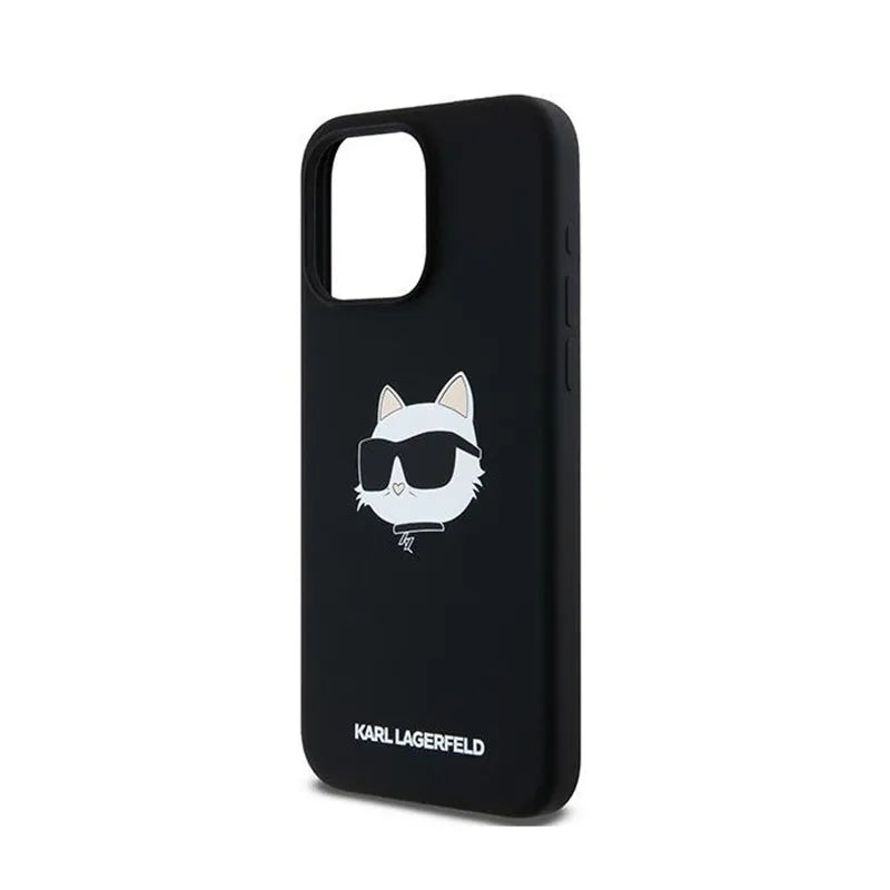 Karl Lagerfeld Silicone Choupette Head MagSafe – iPhone 15 Pro Max dėklas (juodas)