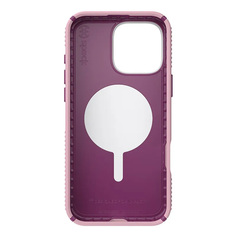 Speck Presidio2 Grip ClickLock & MagSafe – dėklas iPhone 16 Pro Max (Wednesday Pink / Boysenberry Purple / White)