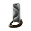 Guess Crossbody Cord 4G Print – dėklas iPhone 15 Pro telefonui (ruda)