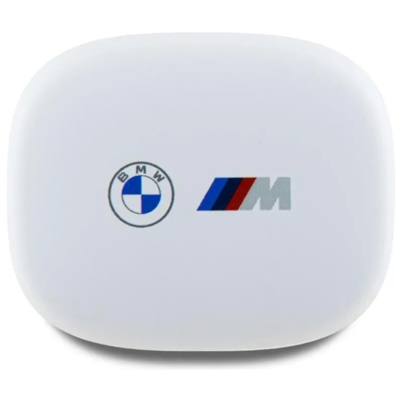 BMW Printed Logos – Bluetooth TWS ausinės su ENC ir įkrovimo dėklu (baltos)