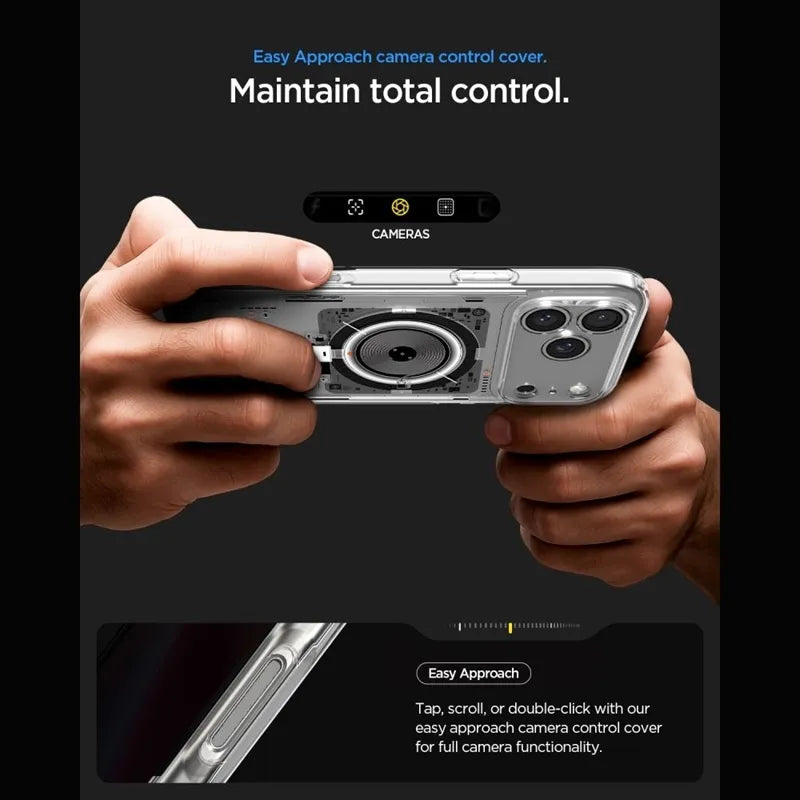 Spigen Ultra Hybrid Mag MagSafe – dėklas, skirtas iPhone 18 Pro / 17 Pro (Neo One)