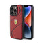 Ferrari Twist Metal Logo – dėklas iPhone 15 Pro (raudonas)