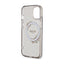 Guess IML Flowers Wreath MagSafe – dėklas iPhone 15 (juodas)