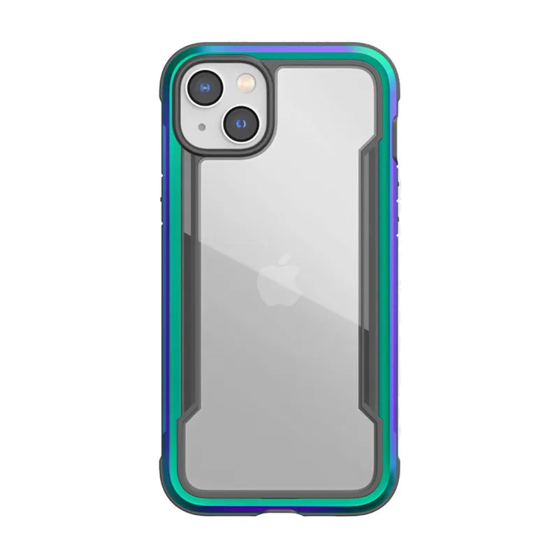 X-Doria Raptic Shield – aliumininis dėklas, skirtas iPhone 14 Plus (atsparus kritimui iš 3 m) (vaivorykštinis)