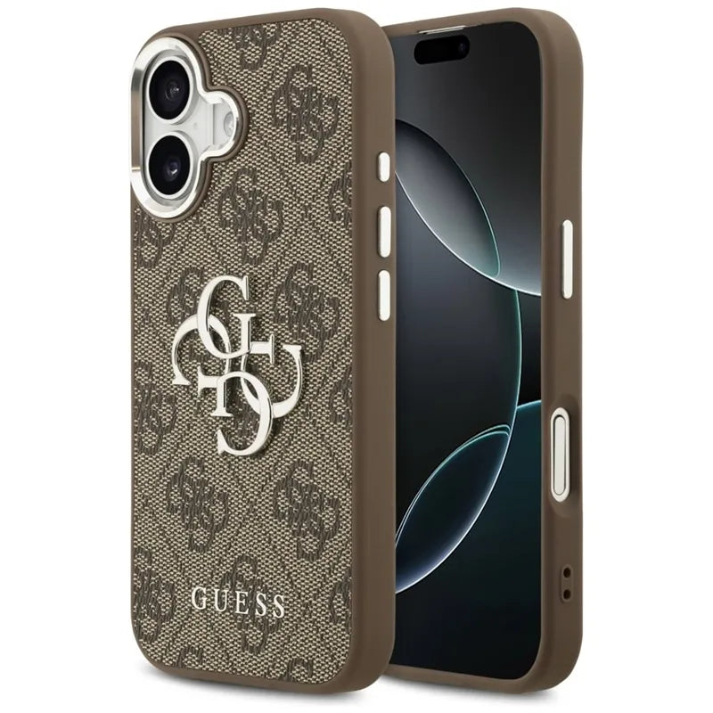 Guess 4G Big 4G Classic Logo - Dėklas iPhone 17 (Ruda / Sidabrinė)
