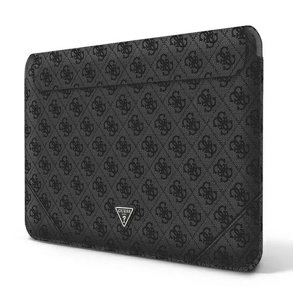 Guess 4G Uptown Triangle Logo Sleeve – nešiojamojo kompiuterio dėklas 13" / 14" (juodas)
