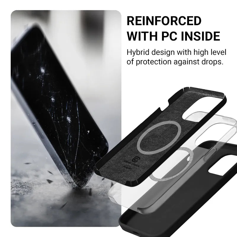 „Crong Color Cover Magnetic“ – „iPhone 16 MagSafe“ dėklas (mėlynas)
