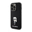 Karl Lagerfeld Silicone Ikonik Metal Pin - dėklas telefonui iPhone 15 Pro (juodas)
