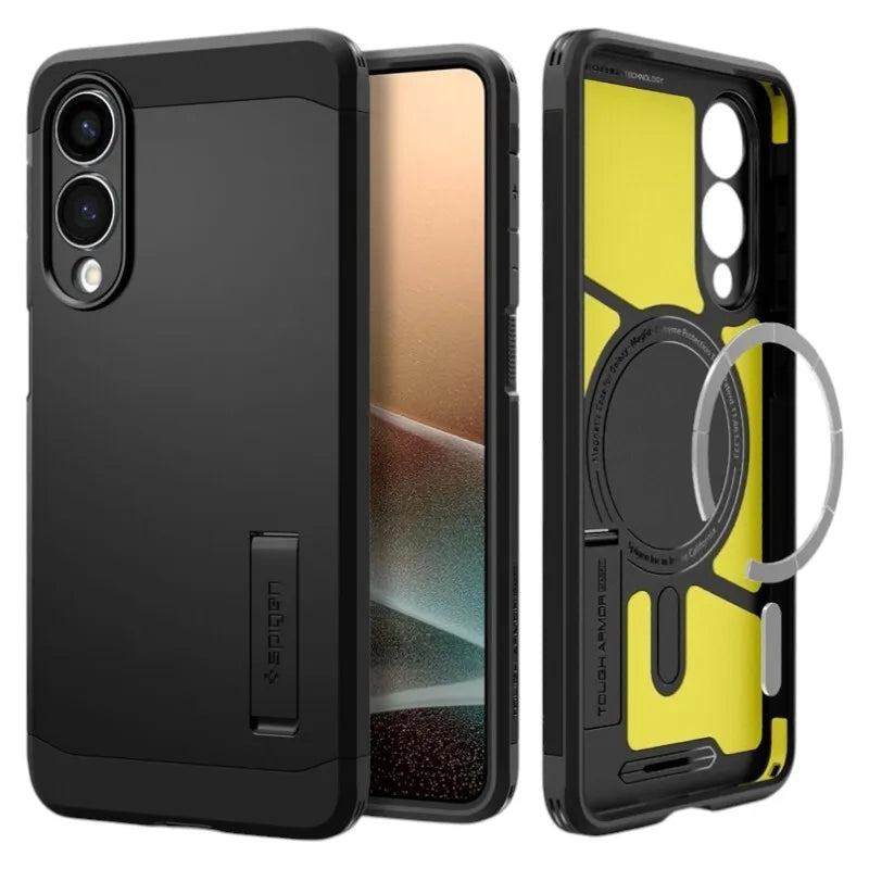 Spigen Tough Armor MagSafe – dėklas Samsung Galaxy S25 Edge (juodas)
