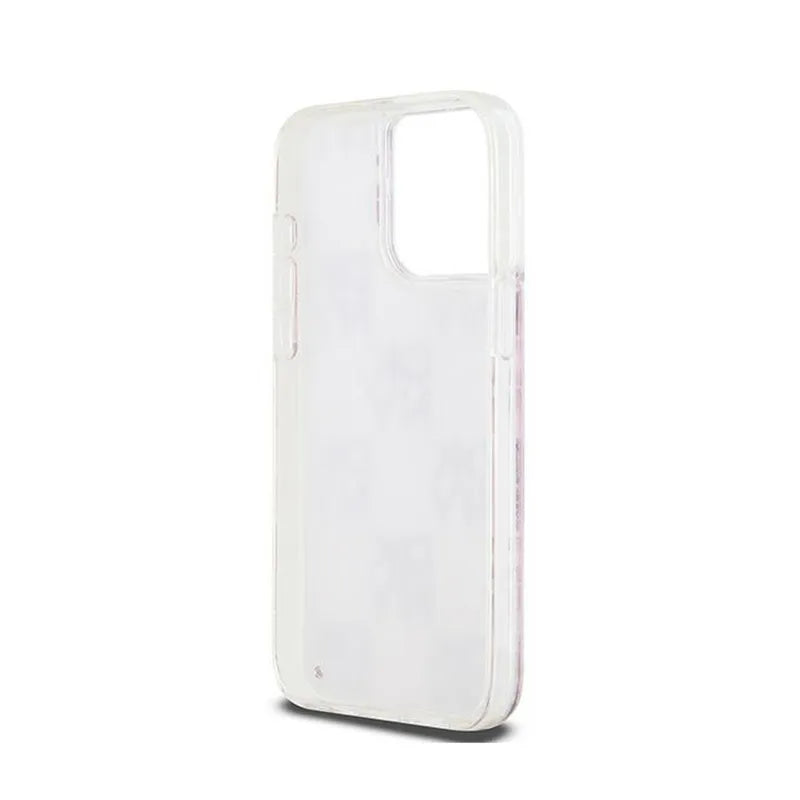 DKNY Liquid Glitter Multilogo – dėklas iPhone 15 Pro Max (rožinis)
