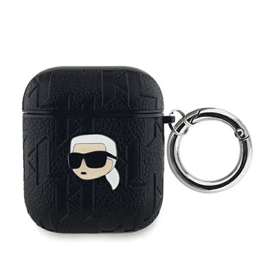 Karl Lagerfeld Monogram Karl Head – dėklas AirPods 1/2 gen (juodas)