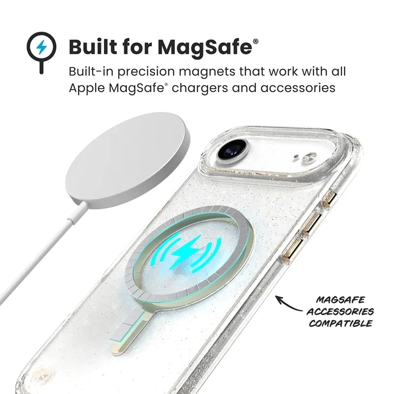 Speck Presidio Lux MagSafe - iPhone Air dėklas (blizgučiai / auksinis metalikas)
