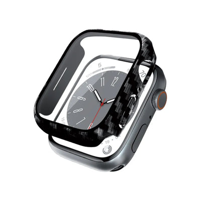 „Crong Hybrid Watch Case“ – dėklas su stiklu, skirtas „Apple Watch“ 45 mm (anglies spalvos)