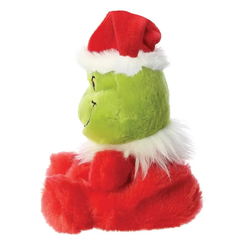 Grinch – Pliušinis žaislas / sėdintis Grinch su Kalėdų Senelio kostiumu 13 cm iš Palm Pals kolekcijos, ekologiškas
