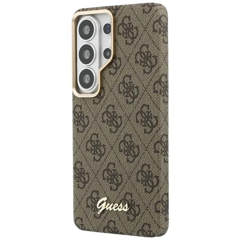 Guess 4G Script MagSafe dėklas - Samsung Galaxy S26 Ultra (ruda)