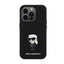 Karl Lagerfeld Silicone Ikonik Metal Pin - dėklas telefonui iPhone 15 Pro (juodas)