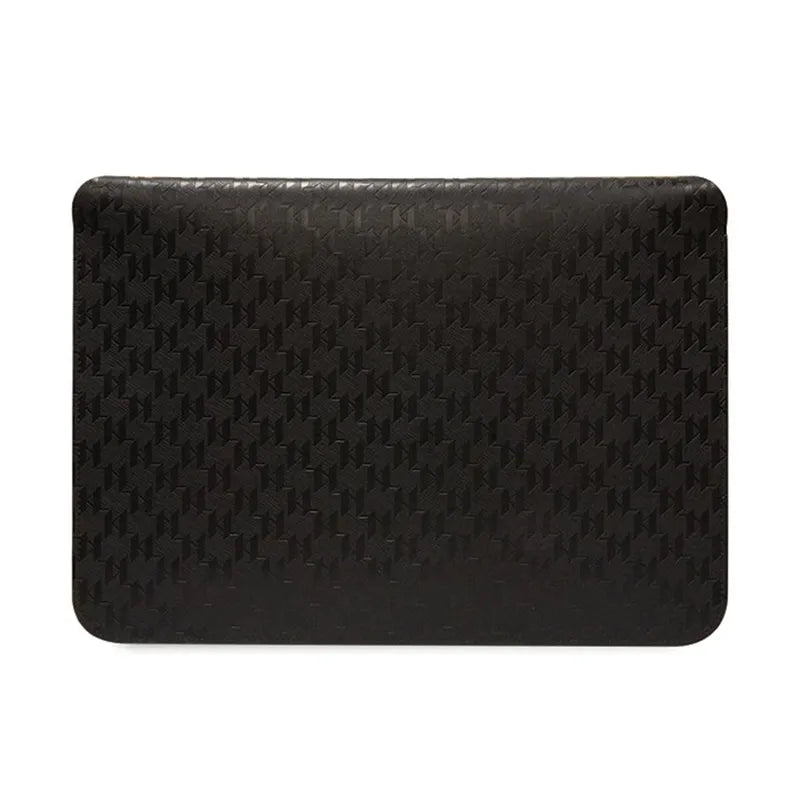 Karl Lagerfeld Saffiano Monogram Plaque Sleeve – 14" nešiojamojo kompiuterio dėklas (juodas)