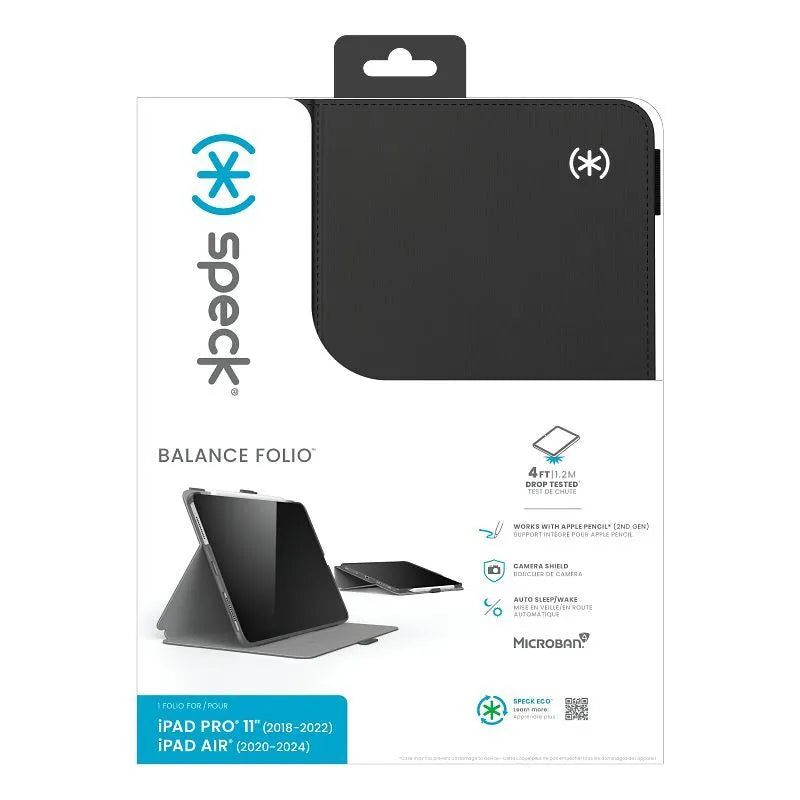 „Speck Balance Folio“ – dėklas „iPad Air 11” (2026–2024) / „iPad Air 10.9” (5–4 gen.) (2022–2020) / „iPad Pro 11” (2022–2018) (juodas)