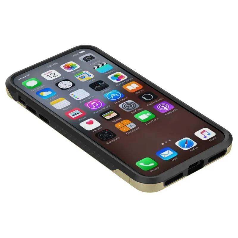 Zizo Star Diamond hibridinis dėklas, skirtas iPhone X (aukso/juoda)