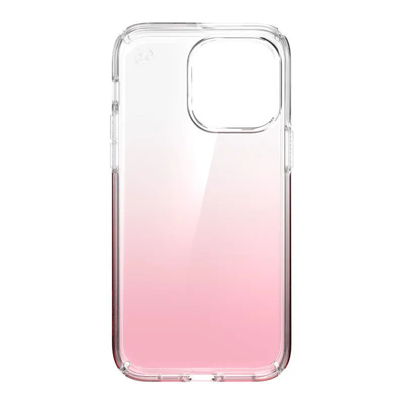 Speck Presidio Perfect-Clear + Ombre – dėklas iPhone 14 Pro Max su MICROBAN danga (skaidrus / Vintage Rose Fade)