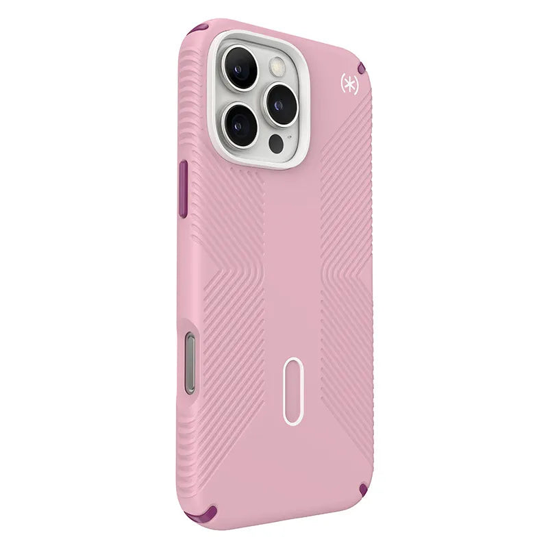 Speck Presidio2 Grip ClickLock & MagSafe – dėklas iPhone 16 Pro Max (Wednesday Pink / Boysenberry Purple / White)