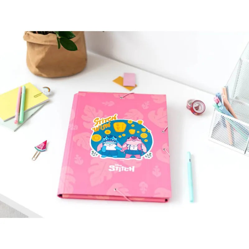 Disney Stitch – aplankas / segtuvas su elastine juosta A4 (24 x 34 cm)