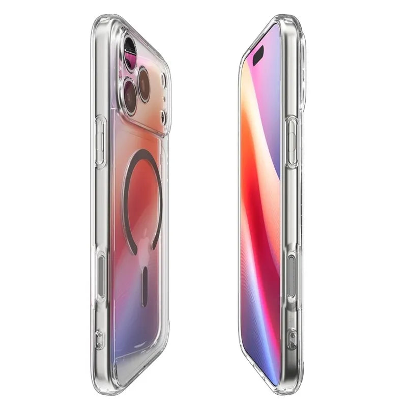 Spigen Ultra Hybrid Mag MagSafe – Dėklas iPhone 17 Pro Max (Skaidrus/Grafitinis)