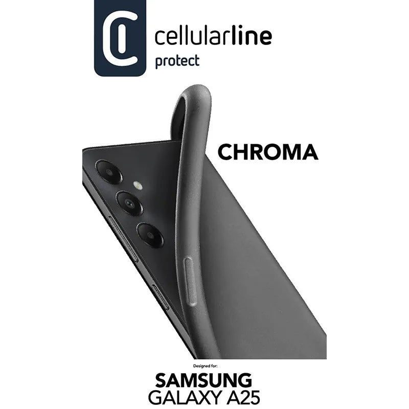 Cellularline Chroma Case - Dėklas Samsung Galaxy A25 5G (juodas)