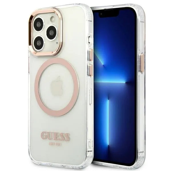 Guess Metal Outline MagSafe – dėklas iPhone 13 Pro Max (skaidrus)