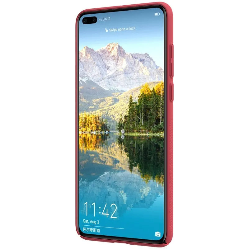 Nillkin Super Frosted Shield - Dėklas Huawei P40 telefonui (ryškiai raudonas)